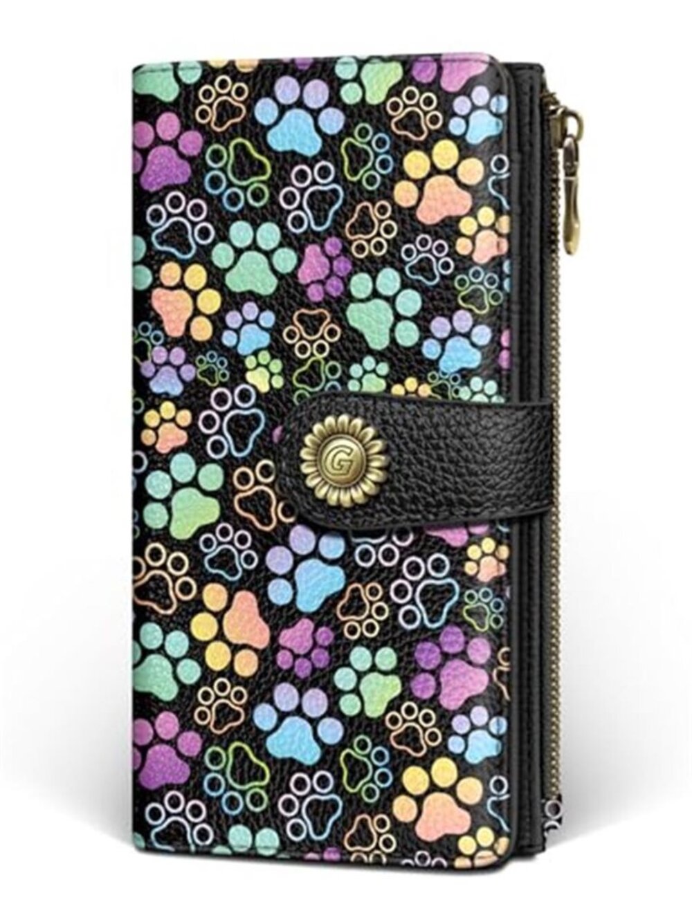 New Puppy Dog Paw Womens Wallet RFID, Cute Credit Card Holder Bifold